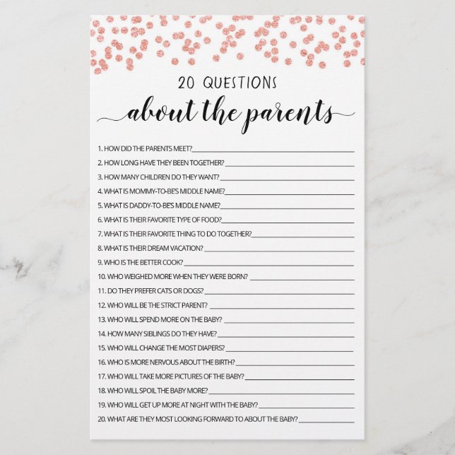 20 Vragen over het Ouders bewerkbare spel (Voorkant)