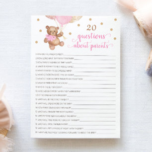 20 Vragen over Parents Teddy Bear Kaart