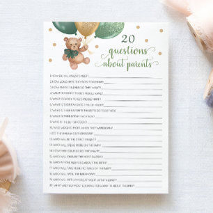 20 Vragen over Parents Teddy Bear Kaart