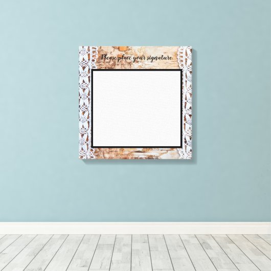 20 "x20" Handtekening Canvas land schuur hout kant (Insitu (Houten vloer))