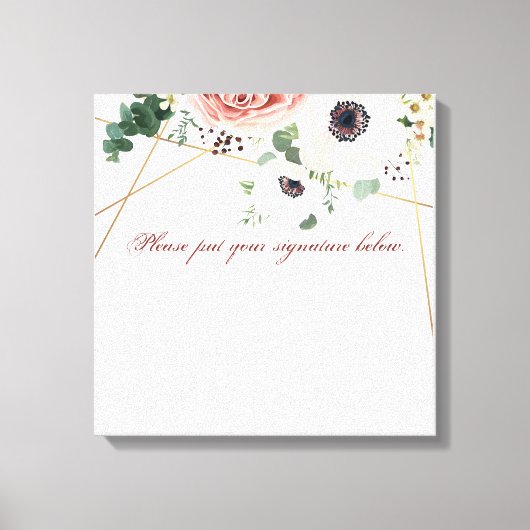 20 x20 inch Handtekening Canvas Geometric Garden R (Voorkant)