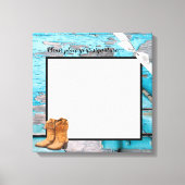 20 "x20" Signature Canvas Blauwe Houten Schuur Deu (Voorkant)