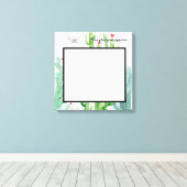 20 "x20" Signature Canvas Boho Llama Bohemian Cact Afdruk (Insitu (Houten vloer))