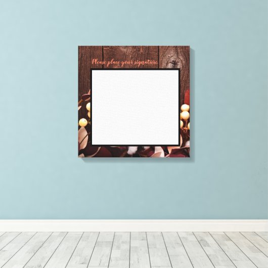 20 "x20" Signature Canvas katoenen tak op donkere (Insitu (Houten vloer))