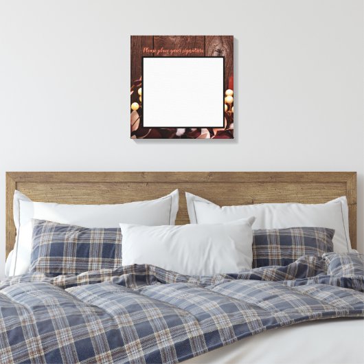 20 "x20" Signature Canvas katoenen tak op donkere (Insitu (Slaapkamer))