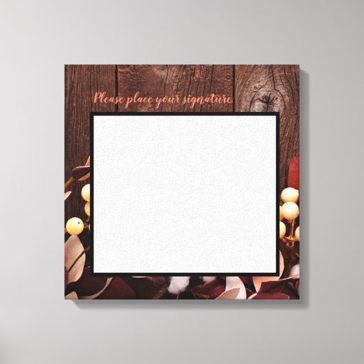 20 "x20" Signature Canvas katoenen tak op donkere (Voorkant)