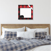 20 "x20" Signature Canvas Rode Buffel Plaid Beer (Insitu (Slaapkamer))