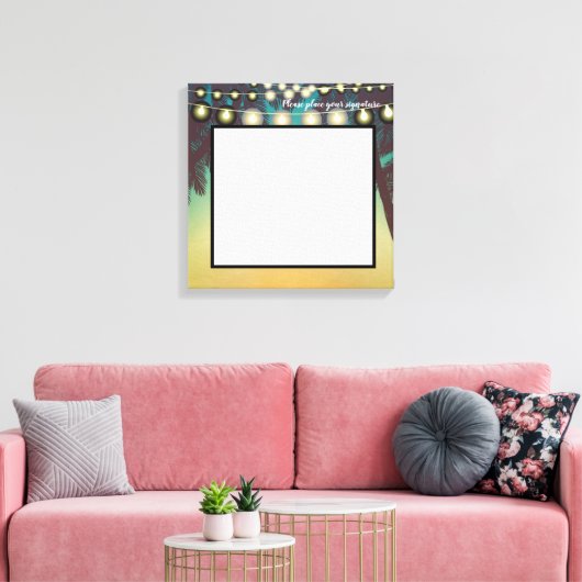 20 "x20" Signature Canvas Strand Zonsondergang Pal (Insitu (Woonkamer))