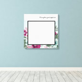 20 "x20" Signature Canvas Tropische Bloem op Blauw (Insitu (Houten vloer))