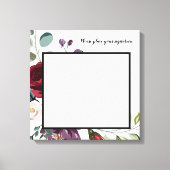 20 "x20" Signature Canvas White Roses Gold Geometr (Voorkant)