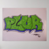 20 x 15 PLUR Graffiti Poster (Devant)