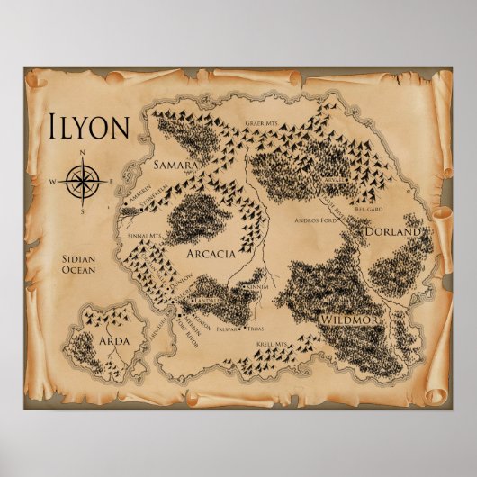 20 x 16-inch Ilyon Map Poster (Matte) (Voorkant)