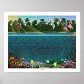 20" x 16" "Koraalrif" 3D Poster van Magic Eye®