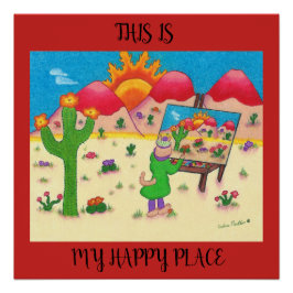 20 X 20 Poster - Dit is mijn Happy Place Perfect Poster