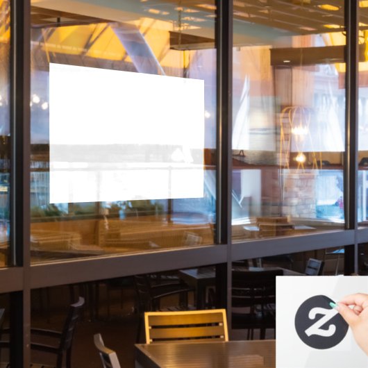 20" x 30" Aangepaste Rechthoekige Raamsticker voor (Restaurant Raam)