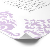 20 x 30-inch Damask Wedding Seating Chart (16 tafe Poster (Hoek)