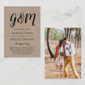 20 x Budget PHOTO Mariage Invitations avec ENVL. (Devant / Derrière)