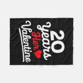 20 Years Her Valentine _ Anniversary Couples Valen Fleece Deken (Voorkant (Horizontaal))