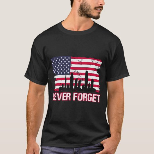 20e anniversaire 9 11 T-shirt Never Forget 2001 (Devant)