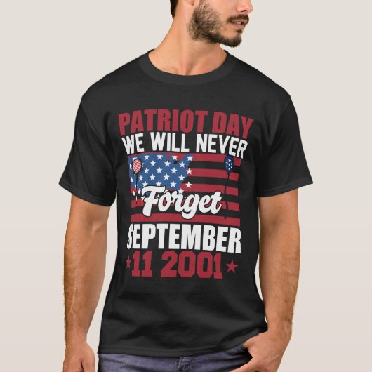 20e anniversaire 9 11 T-shirt Never Forget 2001 (Devant)