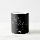 20e Anniversaire de café Mug B & W (Centre)