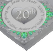 20e anniversaire du Mariage émeraude Nappe (Angle)