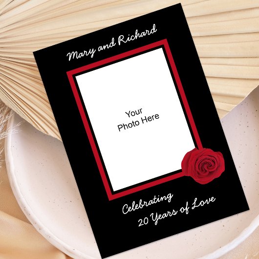 20e anniversaire du Mariage Invitation photo