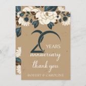 20e anniversaire du Mariage Merci Floral (Devant / Derrière)