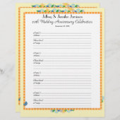 20e Anniversaire Guest Book Sign-in Page (Devant / Derrière)