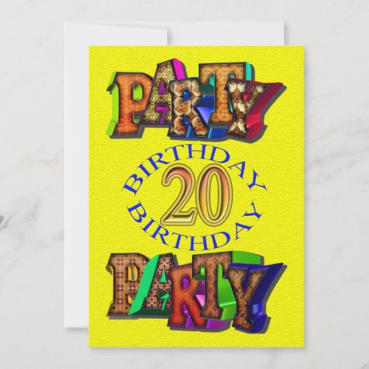 20e anniversaire invitation (Devant)
