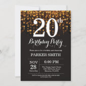 20e anniversaire Invitation Parties scintillant d' (Devant)