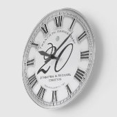 20e anniversaire Mariage d'argent Grande horloge (Angle)