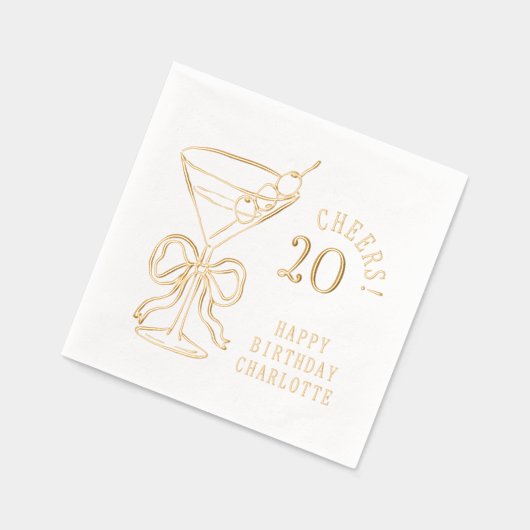 20e anniversaire Martini Cheers Vingt Personnalisé (Gauche)