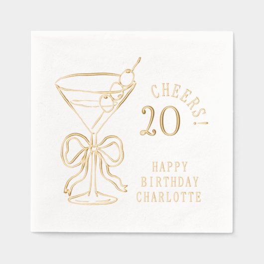 20e anniversaire Martini Cheers Vingt Personnalisé (Recto)