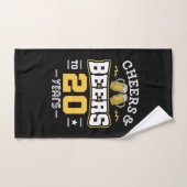 20E Anniversaire Soirée Et Bières Anniversaire (Serviette à main)
