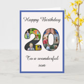 20e anniversaire Son Photo Collage Modèle (Fleur jaune)