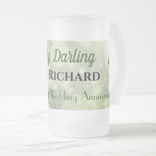 20e bruiloft Jubileum echtgenoot Matglas Bierpul (Voorkant rechts)