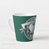 20e bruiloft Jubileum Emerald Heart Medallion Latte Mok (Linkerhoek)