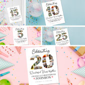 20e bruiloft Jubileum Foto Collage party Sign Poster