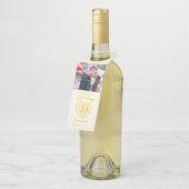 20e bruiloft Jubileum foto gemstone hart Flessenhanger (Schuin)