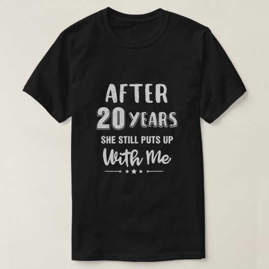 20e bruiloft Jubileum Funny Husband Gift T-shirt (Design voorkant)