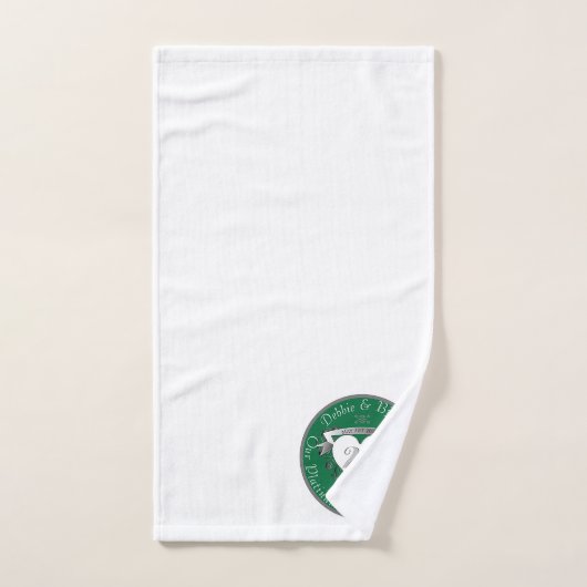 20e bruiloft Jubileum Heart Emblem Emerald Bad Handdoek (Handdoek)