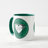 20e bruiloft Jubileum Heart Emerald Mok (Voorkant links)