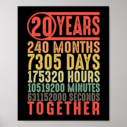 20e bruiloft Jubileum hem haar bijpassende koppels Poster (Voorkant)