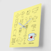 20e bruiloft Jubileum Home Decor Gift Vierkante Klok (Hoek)