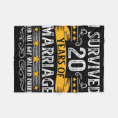 20e bruiloft Jubileum Shirt koppels Echtgenoot Wif Fleece Deken (Voorkant (Horizontaal))