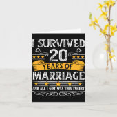 20e bruiloft Jubileum Shirt koppels Echtgenoot Wif Kaart (Gele Bloem)