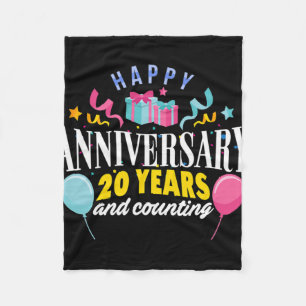 20e bruiloft Jubileum T-shirt voor koppels 20 Ye Fleece Deken