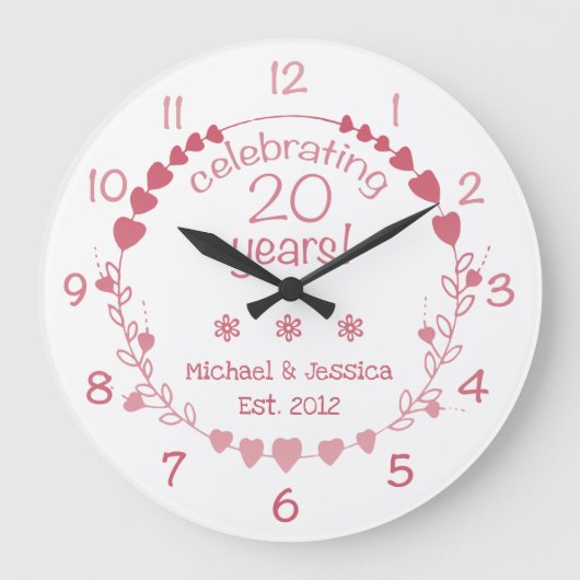 20e bruiloftsgezinde Jubileum harten Grote Klok (Voorkant)