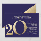 20e Business Jubileum Invitation Kaart (Voorkant / Achterkant)